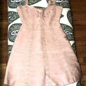 Hérve Leger Pink Bandage Dress